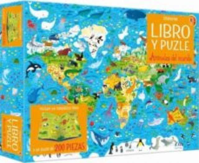 Animalesl-mundo-Libro-mas-puzle-200-piezas-9781474972895